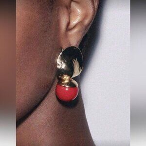 Red Statement Earrings S1139